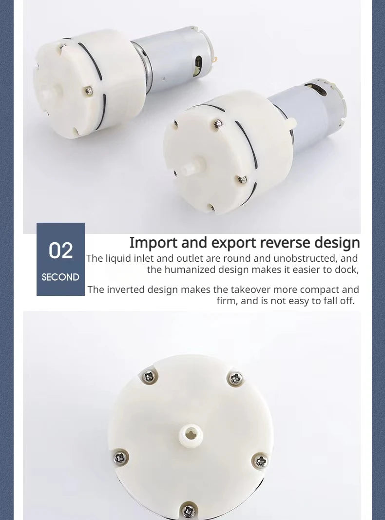 DC12V/24V Micro vacuum pump Mute Air Pump Negative Pressure 12W Device Fish Tank Aeration Pump Low Noise Medical Device