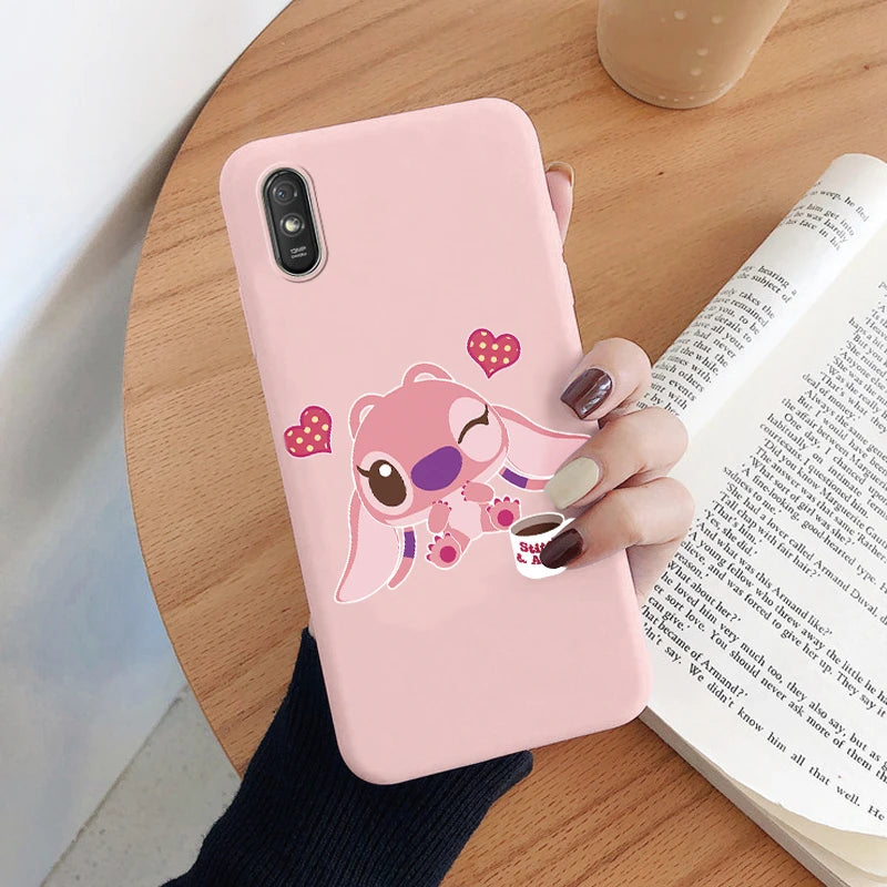 Lilo Stitch Phone Case For Redmi 9A 9AT Camera Protect Soft Cover Silicone Cute Cartoon Funda For Redmi 9A 9 AT Redmi9A 9AT Capa