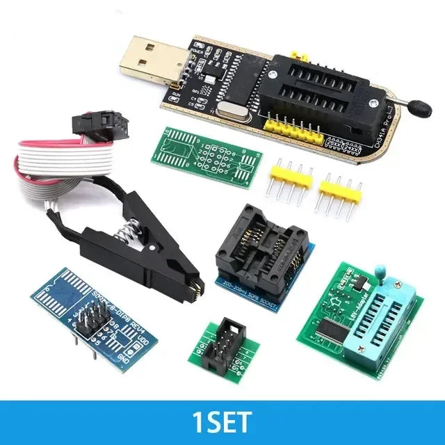 SOP8 SOIC8 Test Clip For EEPROM 93CXX / 25CXX / 24CXX Adapter + CH341A 24 25 Series Flash BIOS USB Programmer Module DIY Kit