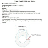 1m Silicone Rubber Hose Flexible Diameter 0.5 1 2 4 5 6 7 8 9 10 11 12 14 16 18 20 30 36mm Clear Tubing Food Grade Silicone Tube