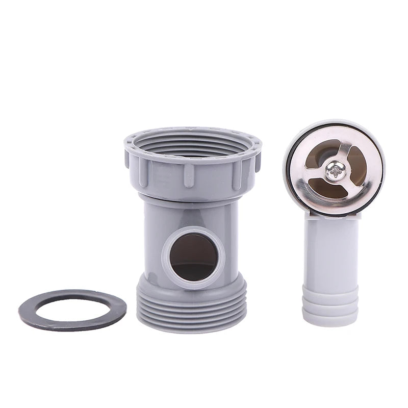 1PCS Kitchen Basin Square Round Overflow Hole Conversion Joint Drainage Water Pipe Three Links Head Sink Connector Accessories