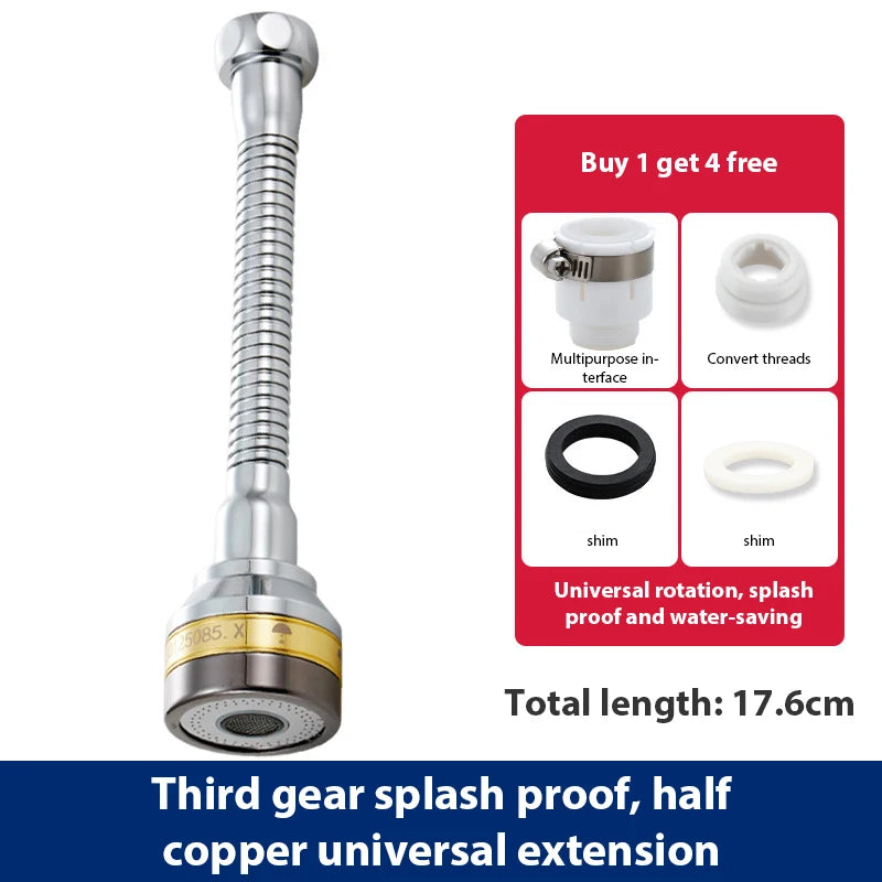 Water Tap Bubbler Extender 360 Rotate Kitchen 3 Mode Universal Kitchen Faucet Nozzle Aerator Water Saving Filter Shower Head