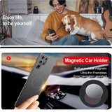 Invisible Magnetic Car Case For iPhone 13 14 15 11 12 Pro Max Ultra Thin Hard Plastic Protection Cover For iPhone 13 15 Pro Max
