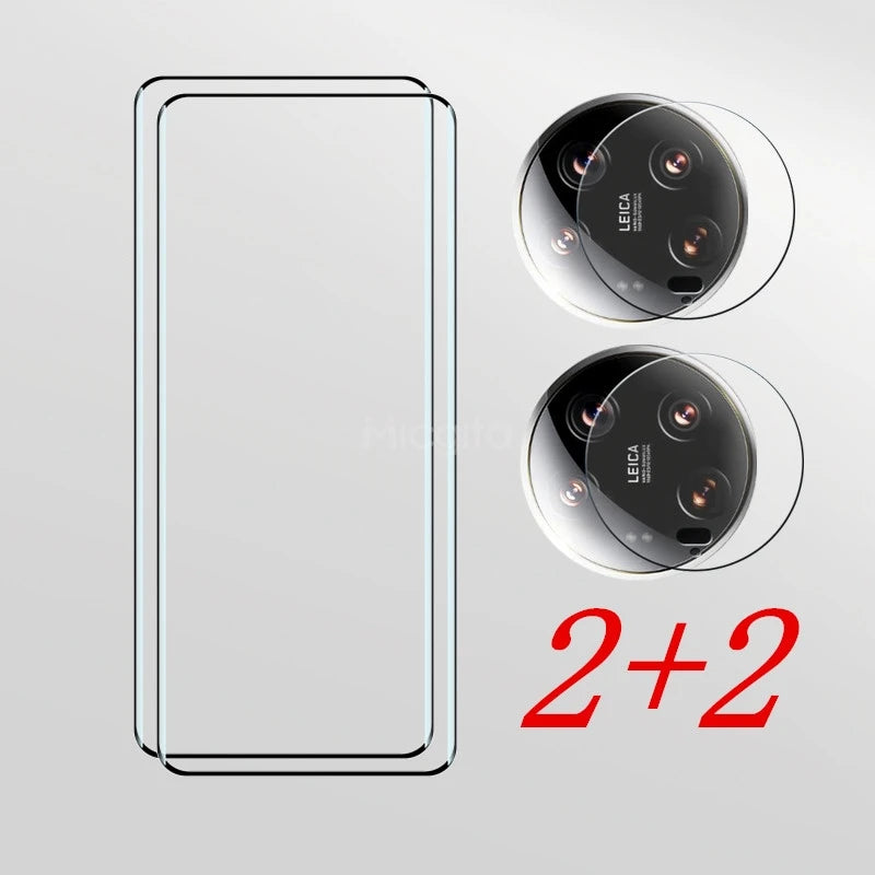 9D Tempered Glass film For Xiaomi 14 Ultra Screen Protector Anti-Scratch Front Film For Xiaomi 14Ultra Soft Camera film