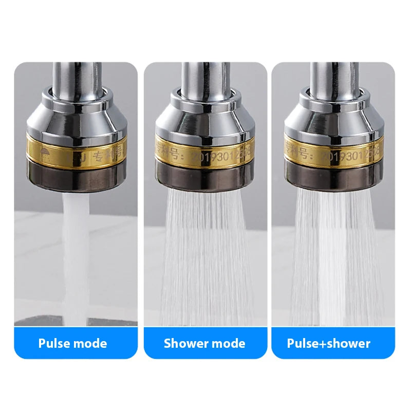 Water Tap Bubbler Extender 360 Rotate Kitchen 3 Mode Universal Kitchen Faucet Nozzle Aerator Water Saving Filter Shower Head