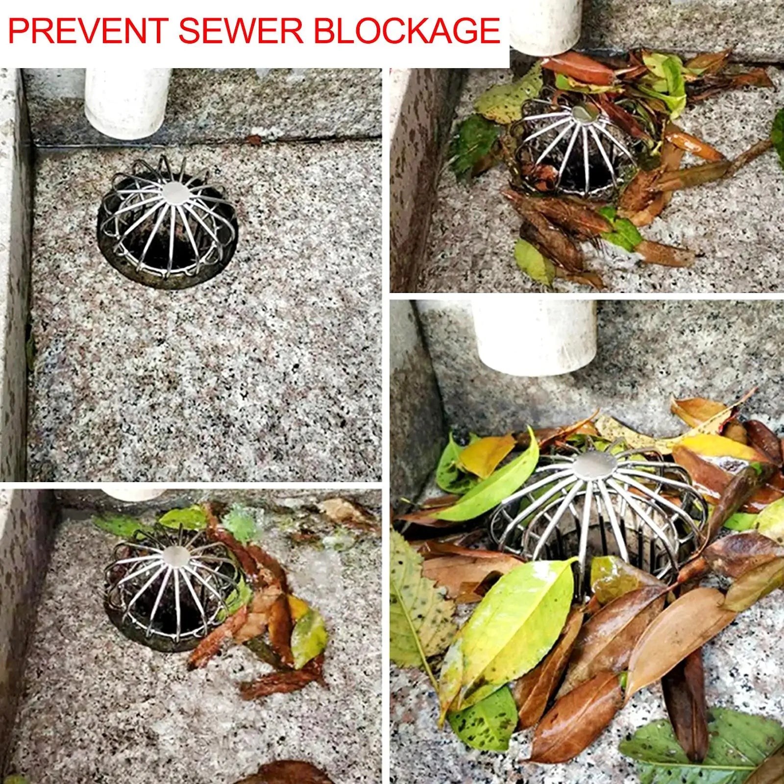 Strainer Garden Landscaping Floor Drain Gutter Guard Stainless Steel Gutter Leaf Guard Mesh Cover For Quick Drainage Clog