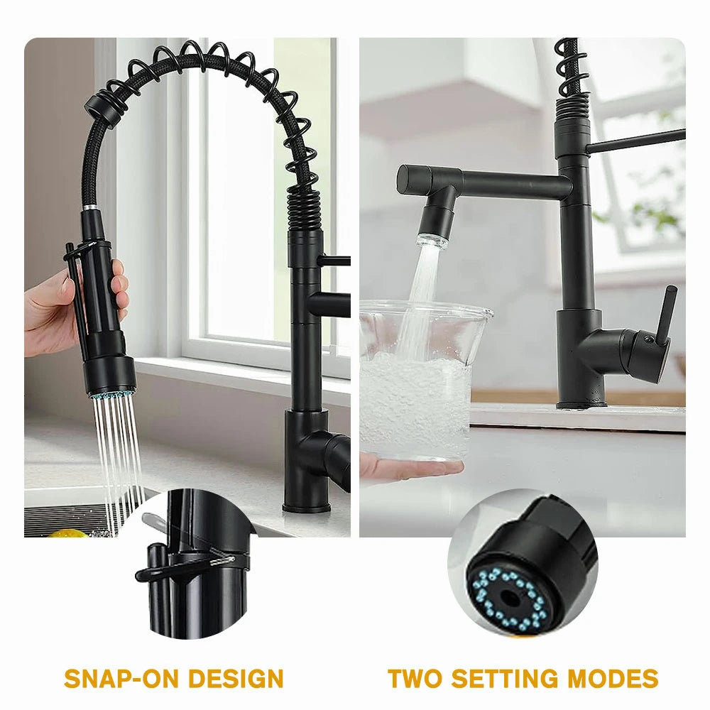 Modern Kitchen Faucet with Versatile Articulated Spray,Wall Mounted Faucet
