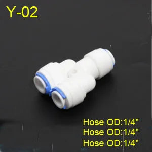 1/4" 3/8" OD Hose Tube 1/4" 1/2" 3/4" 1/8" Plastic Pipe Quick Connectors RO Water Connector Fittings Reverse Osmosis System