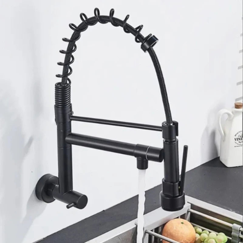 Modern Kitchen Faucet with Versatile Articulated Spray,Wall Mounted Faucet
