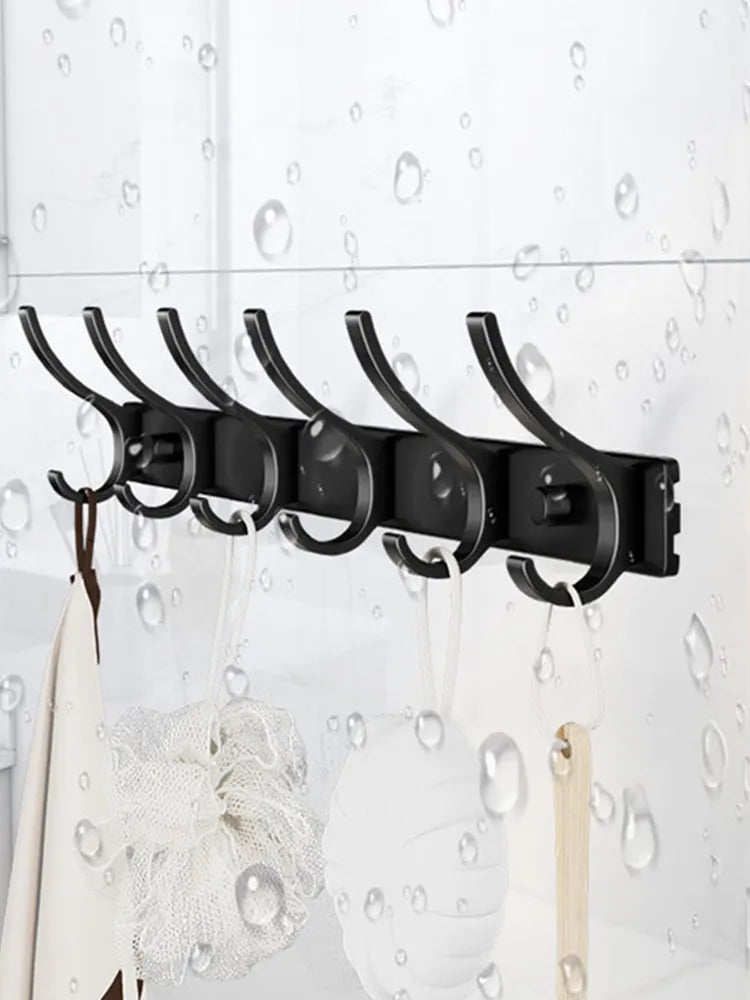 Black Robe Hooks Towel Hanger Nail Wall Rack Hooks Coat Clothes Holder for Bathroom Kitchen Accessories Multifunctional Hooks