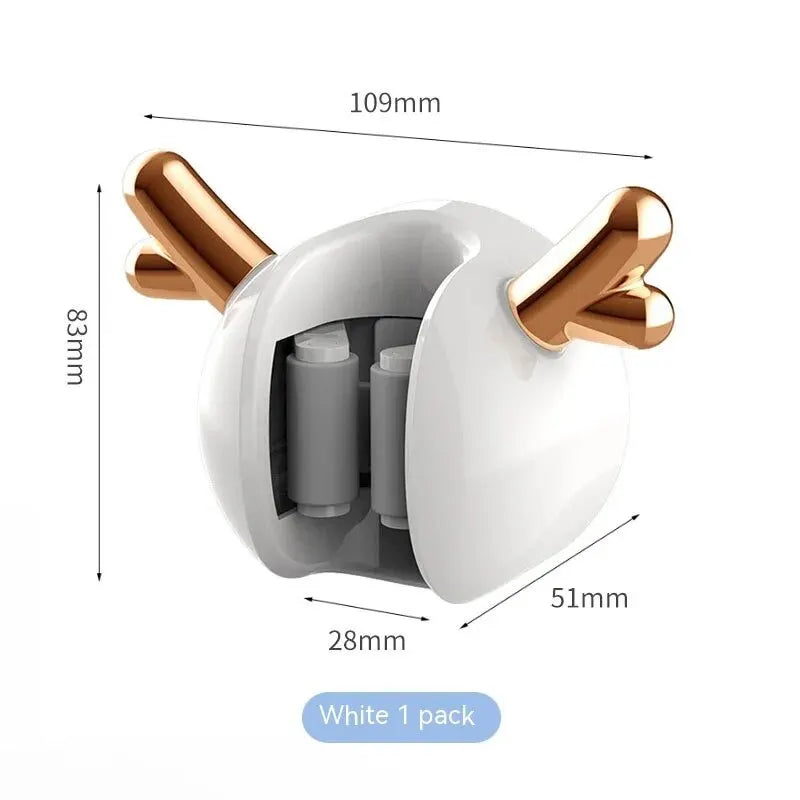 Mop Clip Wall-mounted Hole-free With Hooks Light Luxury Deer Household Multifunctional Mop Organiser