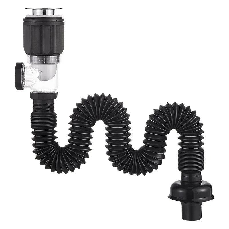 Flip-Top Kitchen Sink Drain Pipes,Retractable Deodorizing Drainer,Flexible Downspout,Drain Hose,Extension Pipe,Sink Sewer Tube