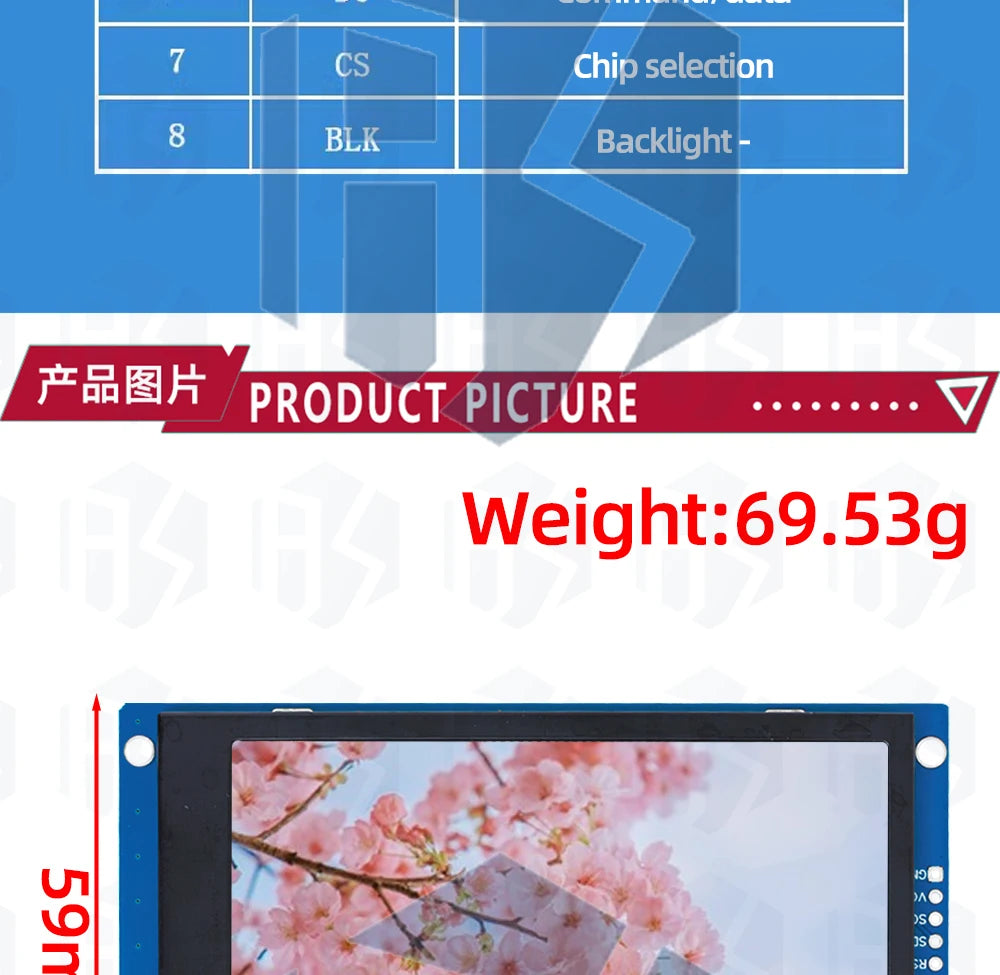 3.5 Inch 320x480 SPI TFT Serial Port Module 5V/3.3V PCB Adapter ST7796S LCD Display For Arduino