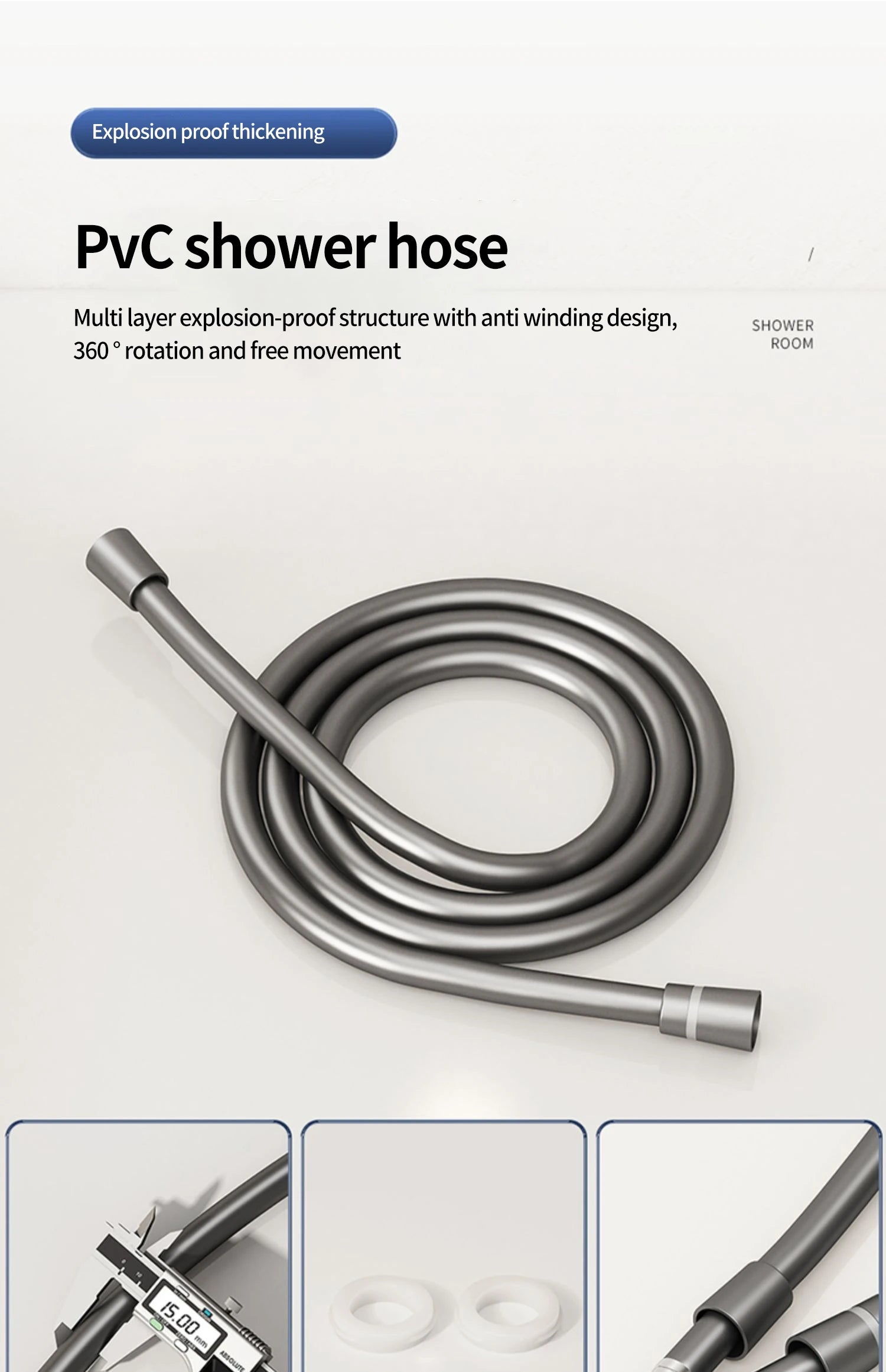 High Pressure Shower Head 6-in-1 Multifunctional Shower 3 Modes Portable Shower Artichokes with Filter Bathroom Accessories