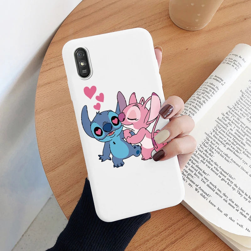 Lilo Stitch Phone Case For Redmi 9A 9AT Camera Protect Soft Cover Silicone Cute Cartoon Funda For Redmi 9A 9 AT Redmi9A 9AT Capa