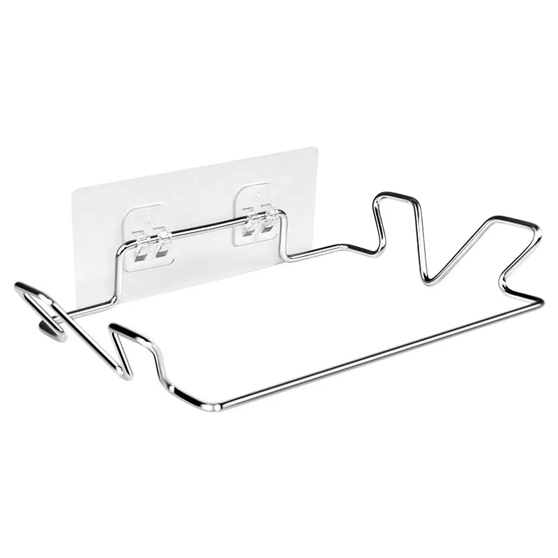 Kitchen Trash Rack Cabinet Door Trash Bag Organizer Stainless Steel Closet Trash Organizer