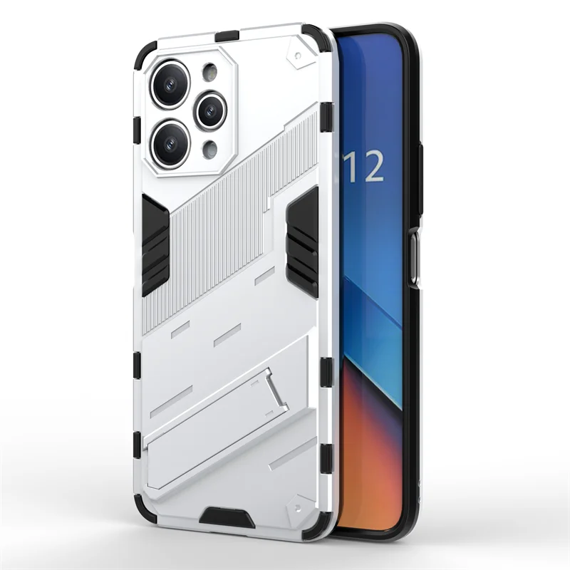 For Xiaomi Redmi 12 Case for Xiaomi Redmi 12 Cover Protective Punk Armor Capa Shell Kickstand Phone Cover for Xiaomi Redmi 12 4G