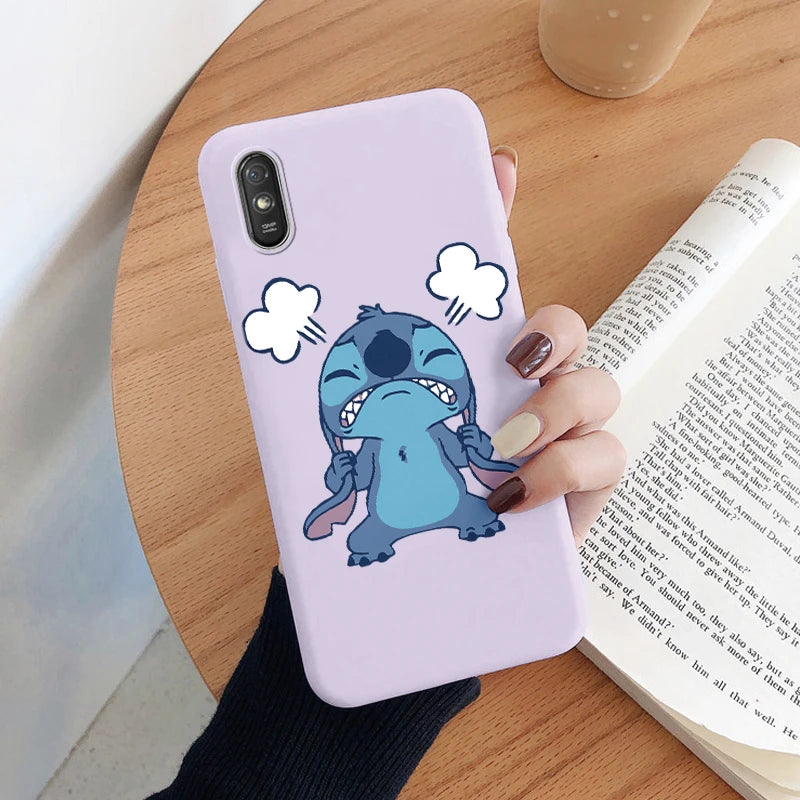 Lilo Stitch Phone Case For Redmi 9A 9AT Camera Protect Soft Cover Silicone Cute Cartoon Funda For Redmi 9A 9 AT Redmi9A 9AT Capa