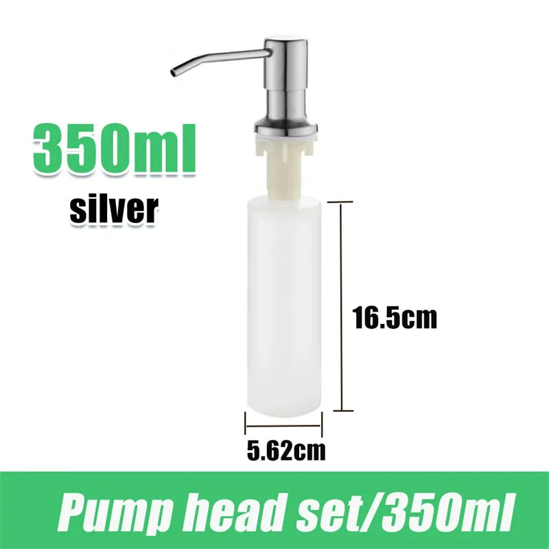 Sink Liquid Soap Dispenser Pump Stainless Steel 500ML Liquid Soap Bottle Sink Mount Hand Pressure Soap Dispenser Bottle Kitch