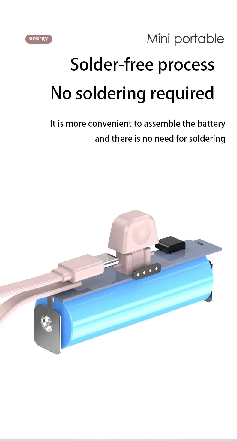 Mini 30000mAh Power Bank Capsule Large Capacity Portable Wireless Fast Charging External Battery For iPhone Type-c New