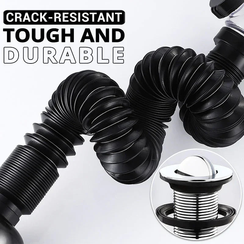 Flip-Top Kitchen Sink Drain Pipes,Retractable Deodorizing Drainer,Flexible Downspout,Drain Hose,Extension Pipe,Sink Sewer Tube