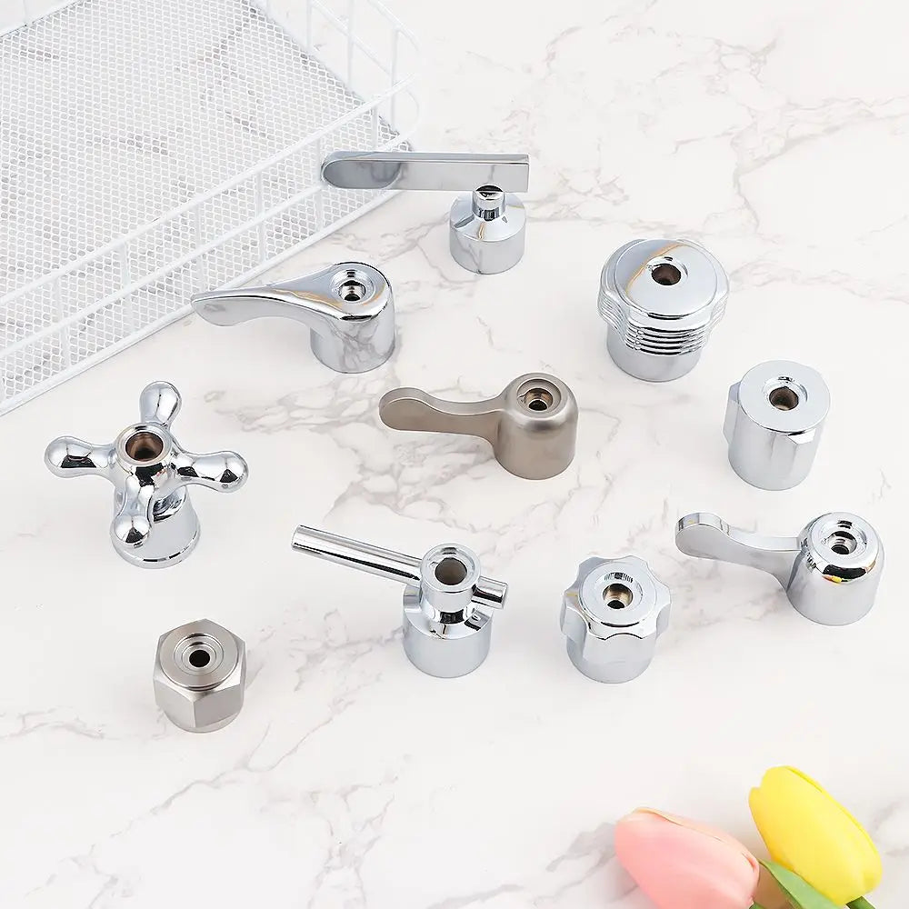 1Pcs Faucet Handle Switch Handle Accessories Triangle Valve Small Spout Dish Basin Single Cold Quick Open Valve Core Handwheel