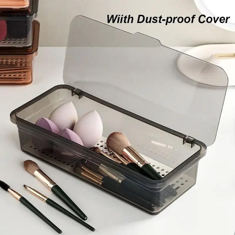 Cutlery Storage Tray Holder Tableware Organizer Spoon Fork Storage Box Plastic Container Cutlery Rack With Lid And Drainer