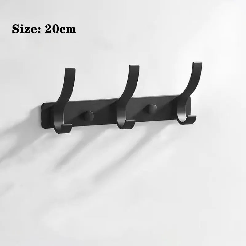 Black Robe Hooks Towel Hanger Nail Wall Rack Hooks Coat Clothes Holder for Bathroom Kitchen Accessories Multifunctional Hooks
