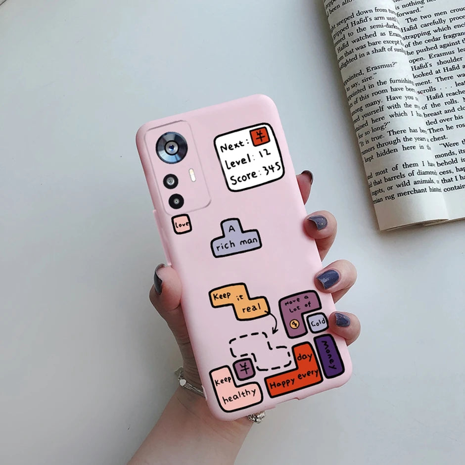 For Xiaomi 12T Case On Xiaomi 12T Pro Back Cover Cute Cartoon Silicone Soft TPU Protective Bumper For Xiaomi 12Tpro Phone Fundas