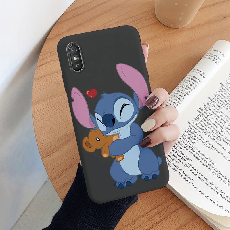 Lilo Stitch Phone Case For Redmi 9A 9AT Camera Protect Soft Cover Silicone Cute Cartoon Funda For Redmi 9A 9 AT Redmi9A 9AT Capa
