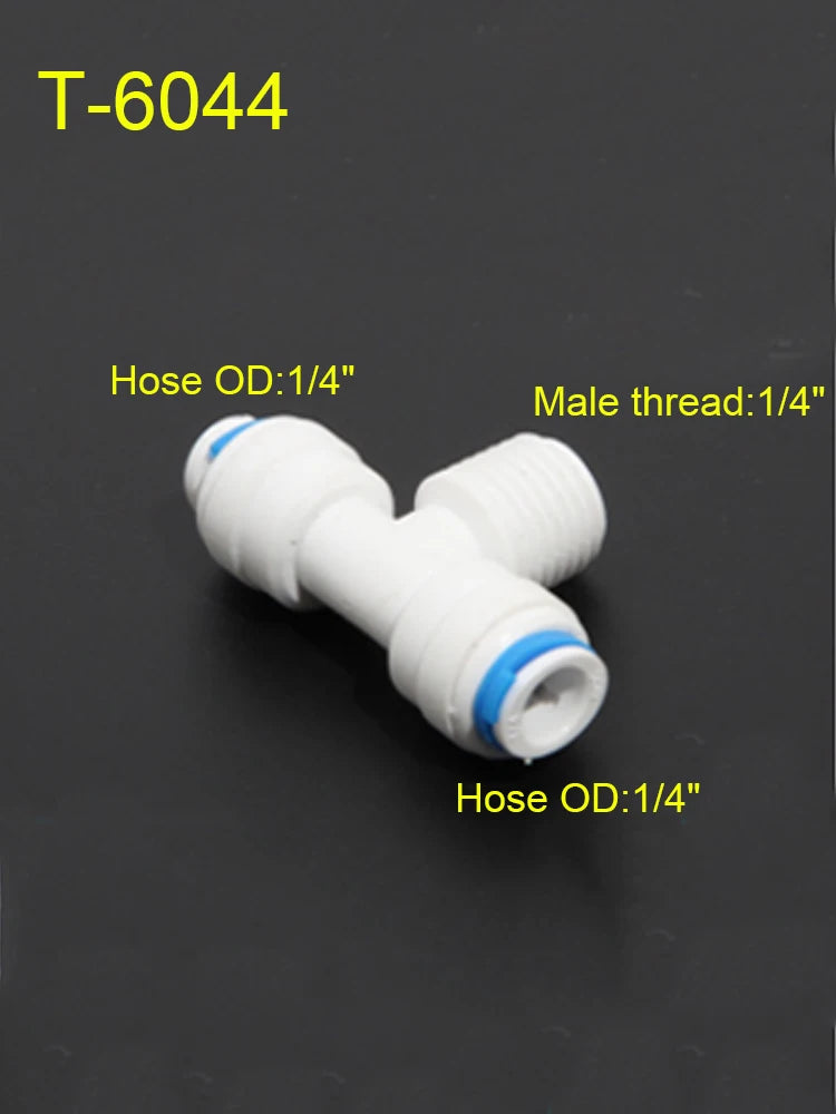 1/4" 3/8" OD Hose Tube 1/4" 1/2" 3/4" 1/8" Plastic Pipe Quick Connectors RO Water Connector Fittings Reverse Osmosis System