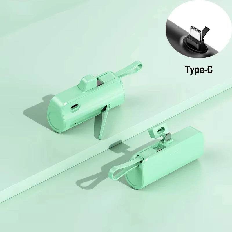 Mini 30000mAh Power Bank Capsule Large Capacity Portable Wireless Fast Charging External Battery For iPhone Type-c New