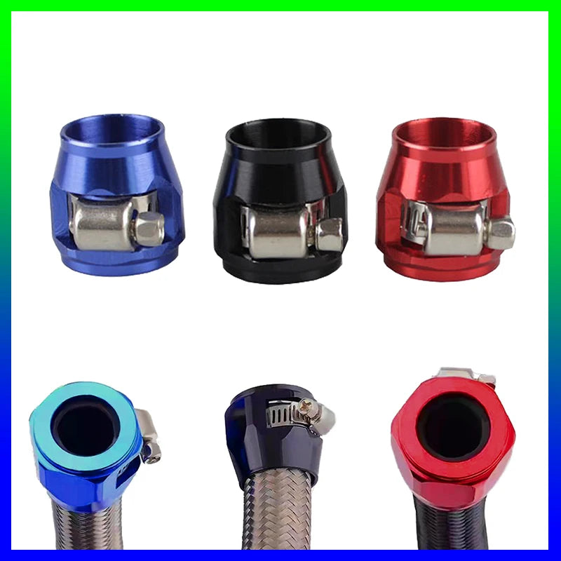 1pc AN4 AN6 AN8 AN10 AN12 Car Hose Finisher Clamp Universal Hose Clamps  Radiator Modified Fuel Pipe Clip Buckle Oil End Finishe