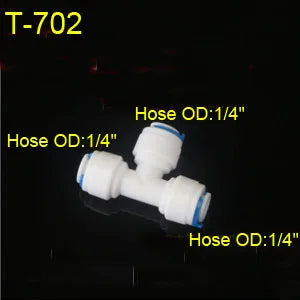 1/4" 3/8" OD Hose Tube 1/4" 1/2" 3/4" 1/8" Plastic Pipe Quick Connectors RO Water Connector Fittings Reverse Osmosis System