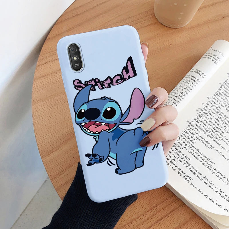 Lilo Stitch Phone Case For Redmi 9A 9AT Camera Protect Soft Cover Silicone Cute Cartoon Funda For Redmi 9A 9 AT Redmi9A 9AT Capa