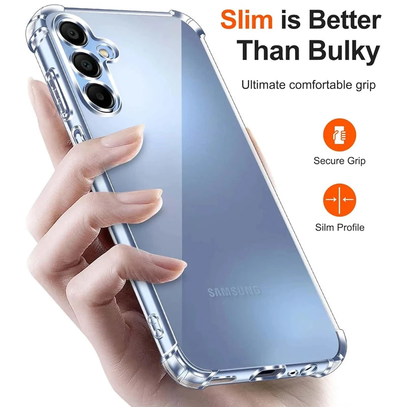 Luxury Clear Phone Case For Samsung Galaxy A56 A36 A15 A25 A35 A55 A14 A23 A54 A03 A13 A23 A33 A53 A73 A32 A52 A72 Back Cover