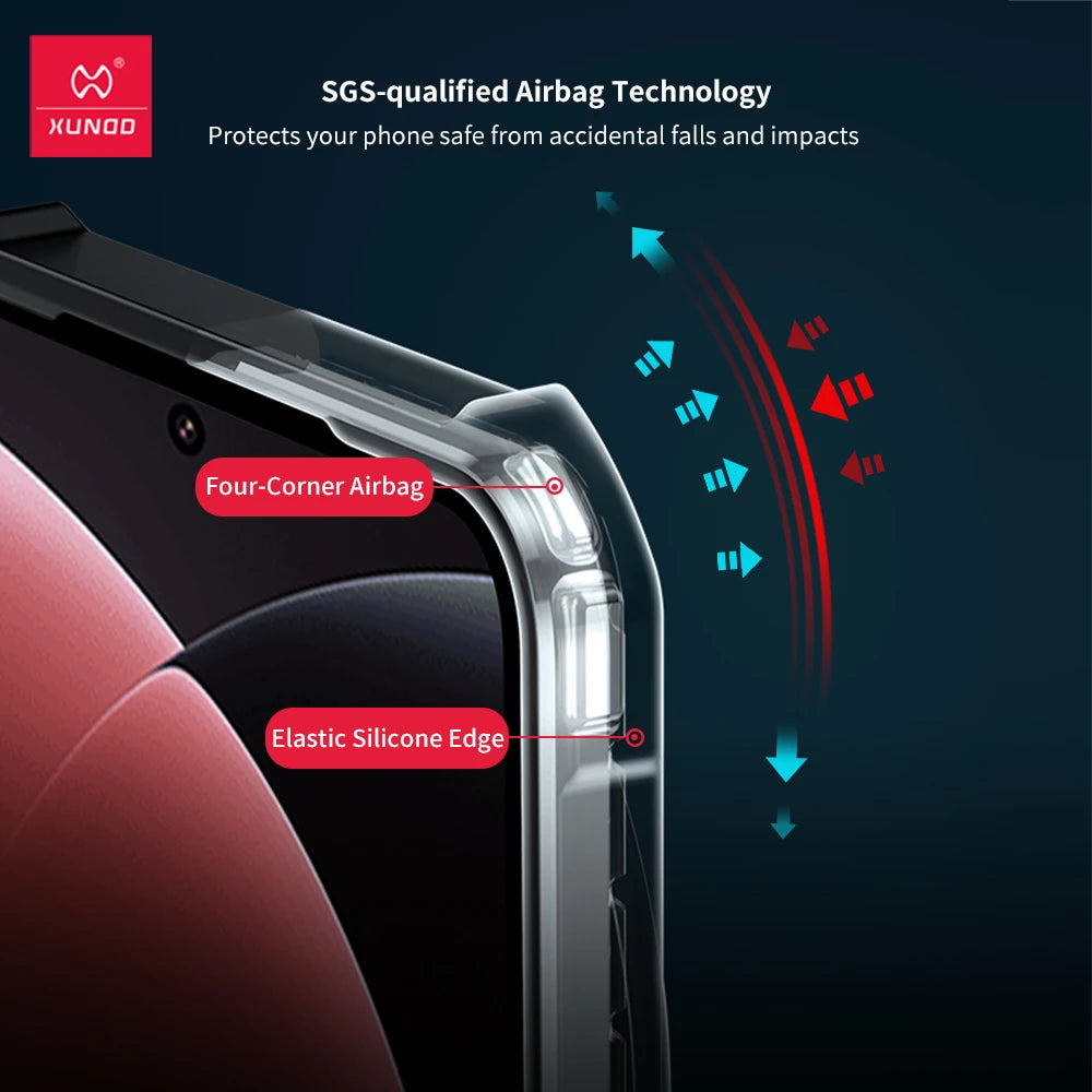 Xundd for Xiaomi 15 Ultra Case, Airbag Shockproof Back Transparent Phone Cover with Camera Protection,Acrylic+TPU Hybrid Shell