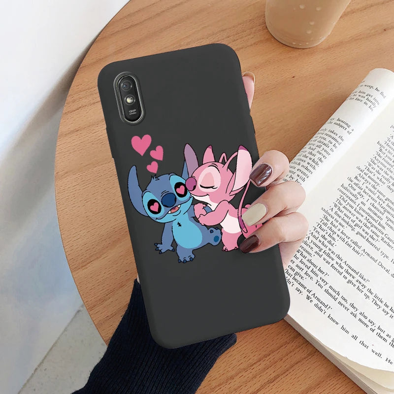 Lilo Stitch Phone Case For Redmi 9A 9AT Camera Protect Soft Cover Silicone Cute Cartoon Funda For Redmi 9A 9 AT Redmi9A 9AT Capa
