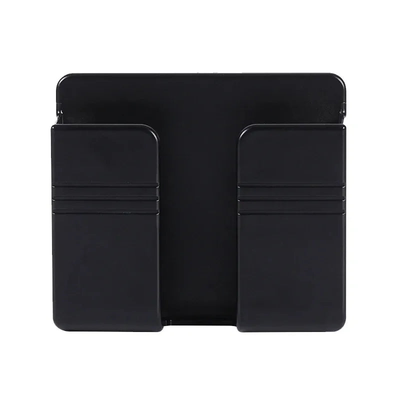 Non punching phone holder remote control storage box bedroom bedside phone charging multifunctional wall mounted storage rack