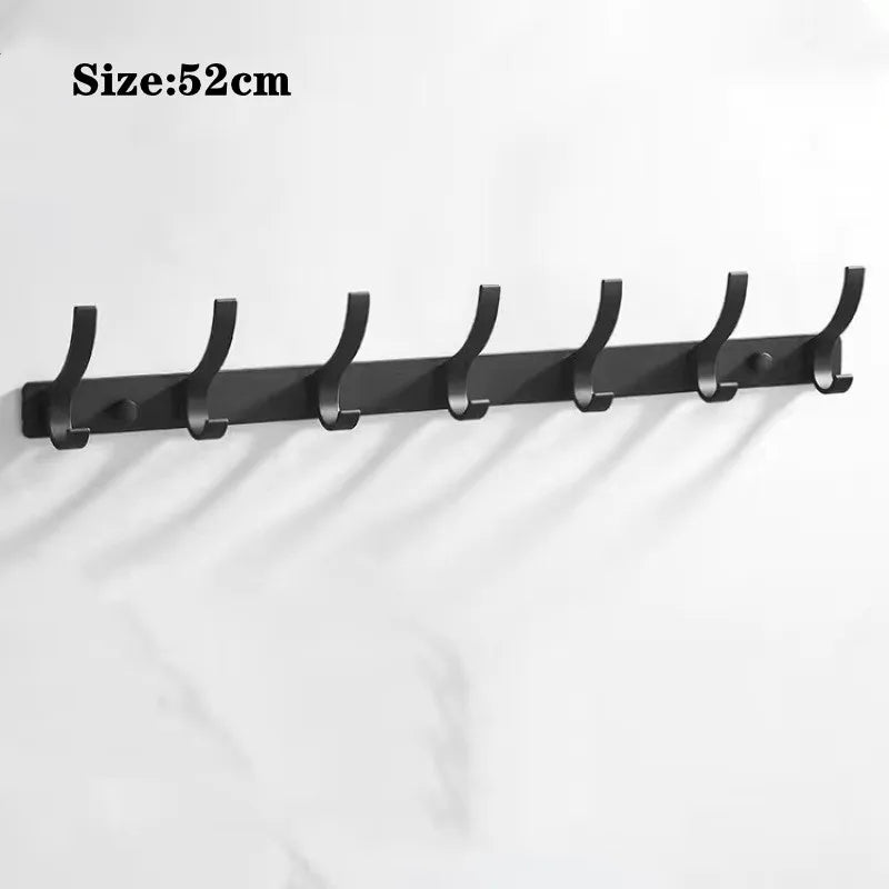 Black Robe Hooks Towel Hanger Nail Wall Rack Hooks Coat Clothes Holder for Bathroom Kitchen Accessories Multifunctional Hooks