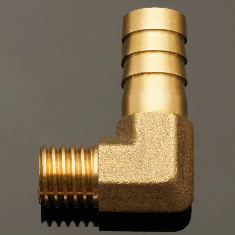 Hose Barb OD 6-25mm 90 Degree Male Thread 1/8" 1/4" 3/8" 1/2" 1“BSP Elbow Brass Barbed Fitting Coupler Connector Adapter Copper