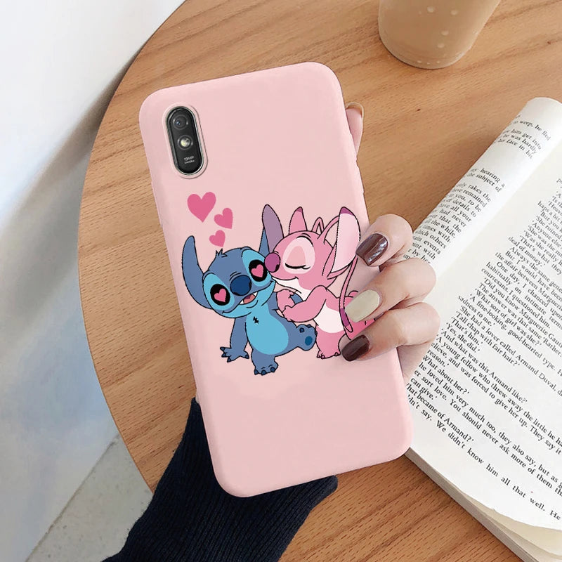 Lilo Stitch Phone Case For Redmi 9A 9AT Camera Protect Soft Cover Silicone Cute Cartoon Funda For Redmi 9A 9 AT Redmi9A 9AT Capa