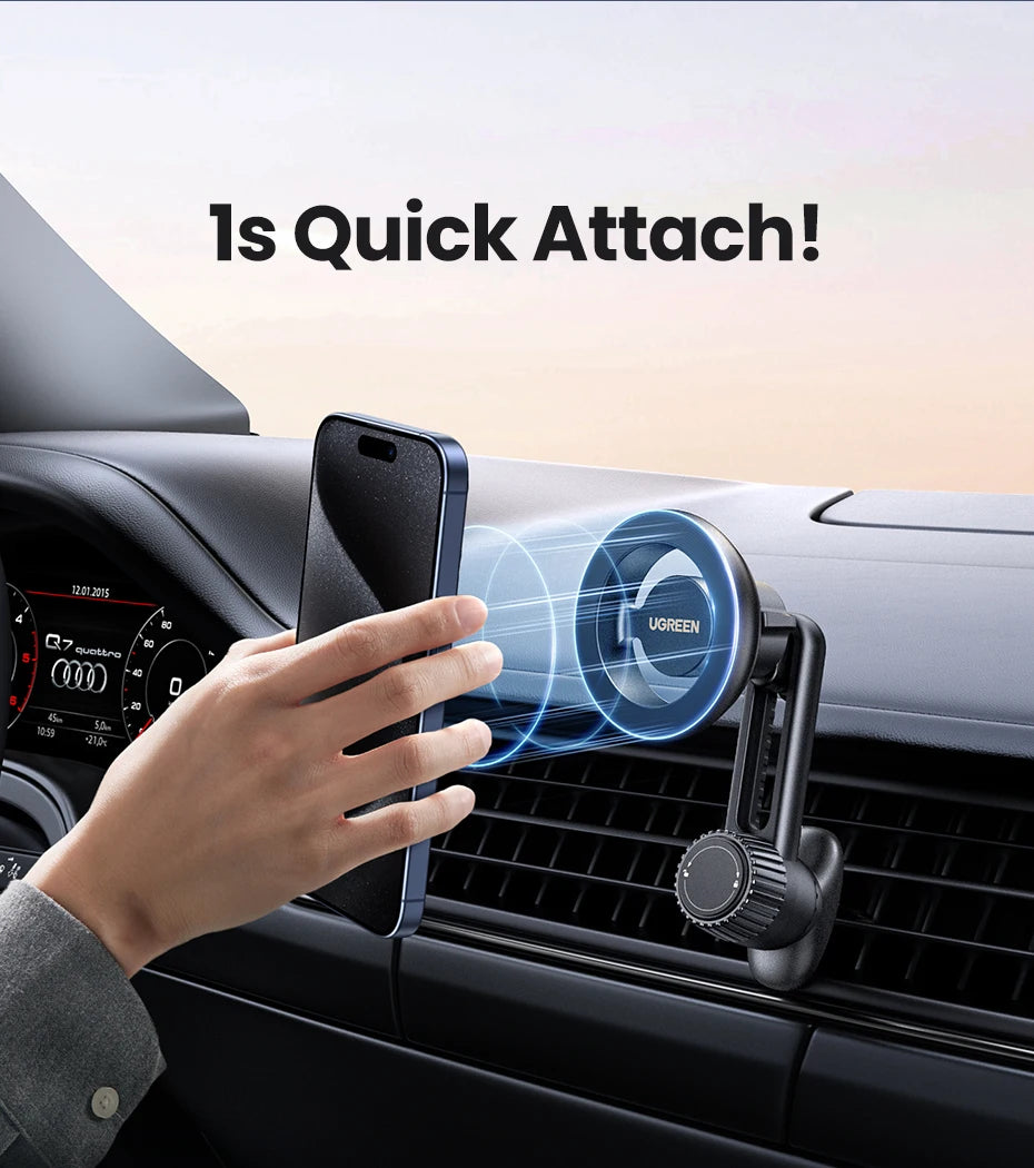 UGREEN Magnetic Car Phone Holder Magsafe Air Vent Phone Stand Unviersal For iPhone 16 15 14 Pro Max Xiaomi Samsung Strong Magnet