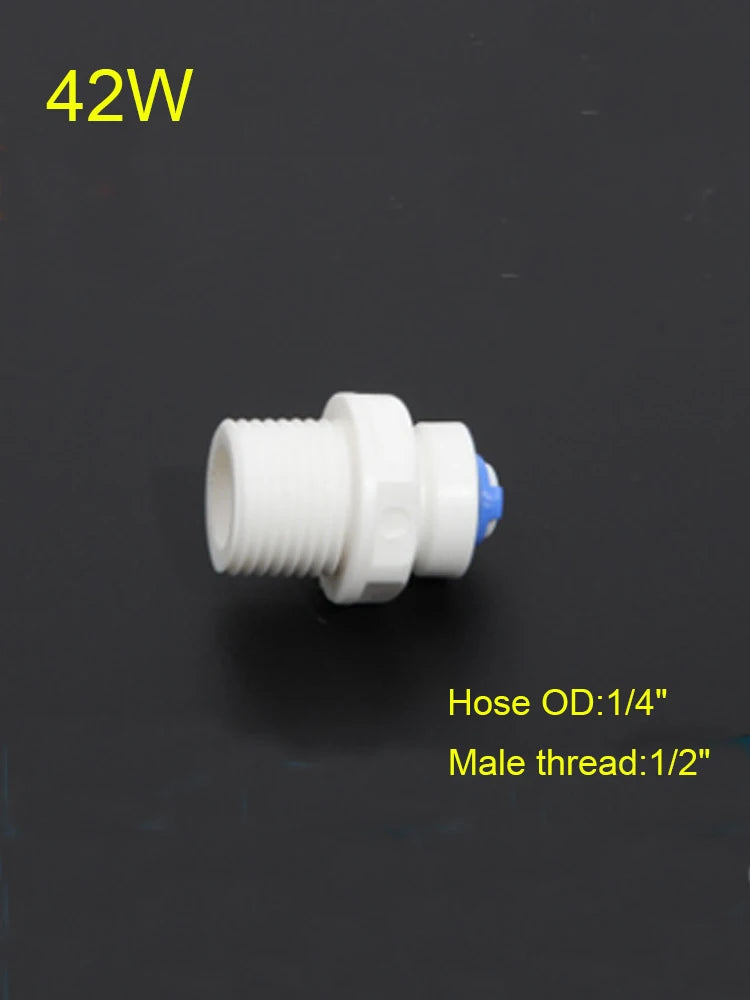 1/4" 3/8" OD Hose Tube 1/4" 1/2" 3/4" 1/8" Plastic Pipe Quick Connectors RO Water Connector Fittings Reverse Osmosis System