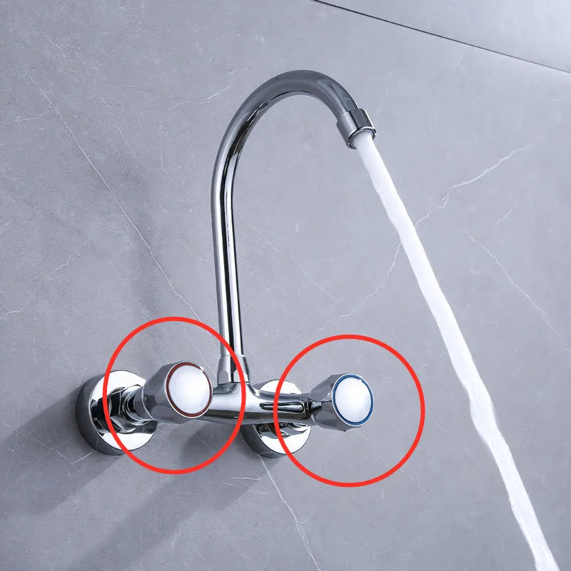 2pcs/Set  Faucet Handle Knob Metal Replacement Hot Cold Tap Switch Home Kitchen Bathroom Hotel Washbasin Sink Accessories