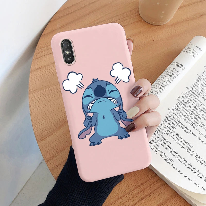 Lilo Stitch Phone Case For Redmi 9A 9AT Camera Protect Soft Cover Silicone Cute Cartoon Funda For Redmi 9A 9 AT Redmi9A 9AT Capa