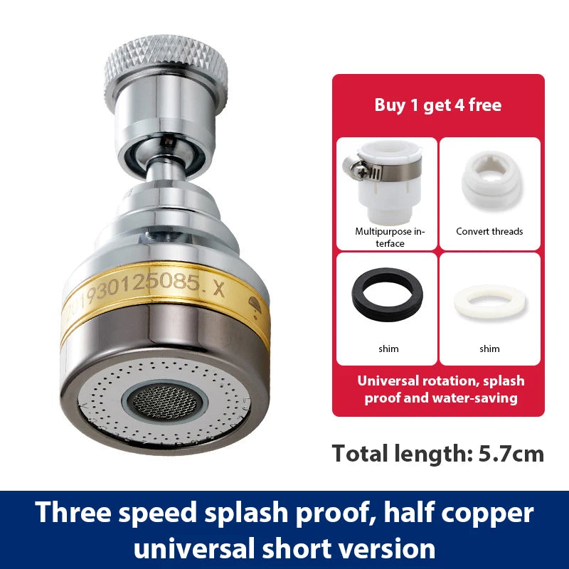 Water Tap Bubbler Extender 360 Rotate Kitchen 3 Mode Universal Kitchen Faucet Nozzle Aerator Water Saving Filter Shower Head