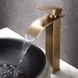 Bathroom Faucet Brass  Antique Bronze Basin Faucets  Hot & Cold Bathroom Sink Faucet Waterfall Lavotory Faucet  Mixer Water Tap