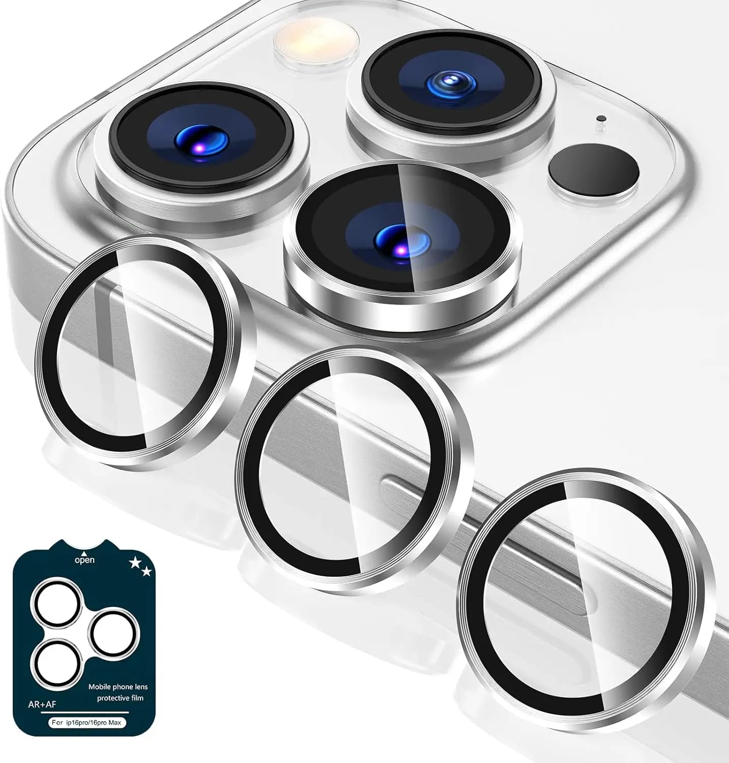 Tempered Glass Camera Cover Screen Protector For iPhone 16 Pro Max 15 Plus 14 13 Mini iPhone16 16Plus 16Pro 15Pro Protection