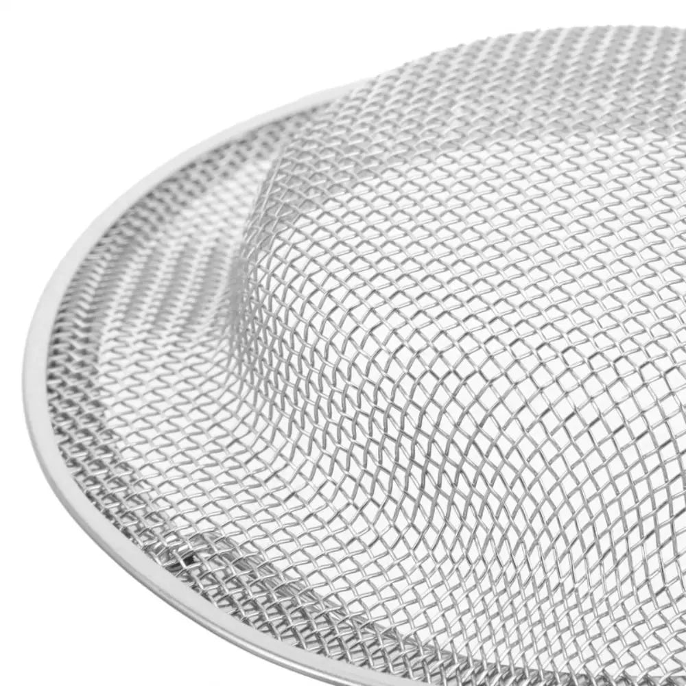 Anti-Blocking Gadgets Durable Sink Strainer Mesh Round Convenient Drain Stopper Filter with Handle Silver Hair Catcher Kitchen